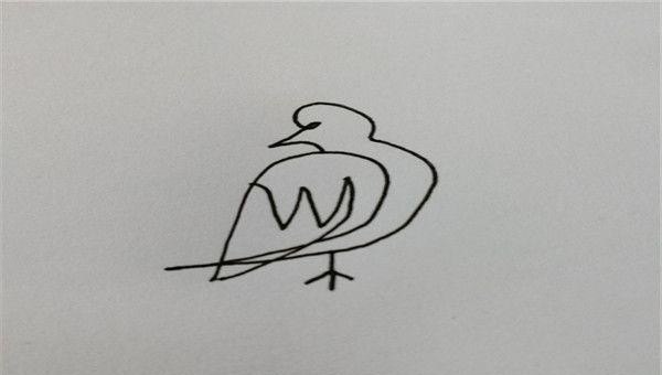 简笔画(1)——一笔画小鸟,常用英语口语对话简笔画