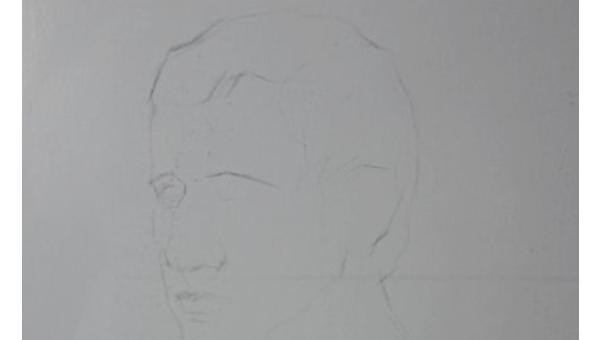 素描石膏阿格里巴的画法，近代历史人物素描简笔画