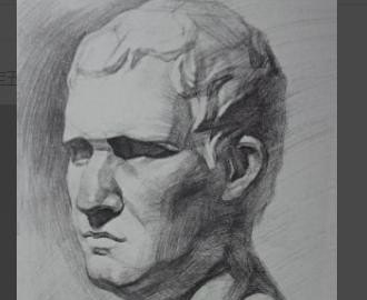 素描石膏阿格里巴的画法，近代历史人物素描简笔画