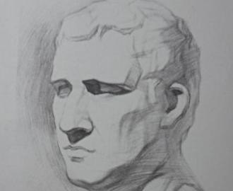 素描石膏阿格里巴的画法，近代历史人物素描简笔画