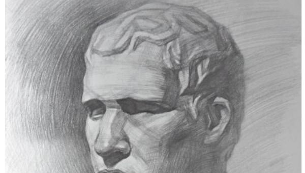 素描石膏阿格里巴的画法，近代历史人物素描简笔画