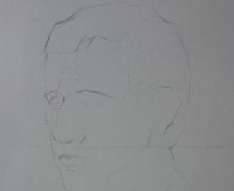 素描石膏阿格里巴的画法，近代历史人物素描简笔画
