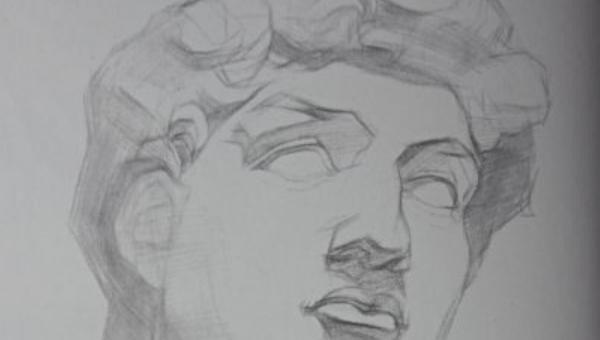 素描石膏阿格里巴的画法，近代历史人物素描简笔画