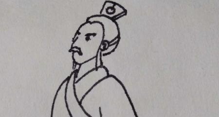 人物简笔画小女孩简笔画怎么画_怎么画古代很有风骨的古人屈原卡通儿童简笔画 - 华夏历史
