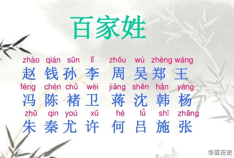 我国有多少个姓氏 - 华夏历史
