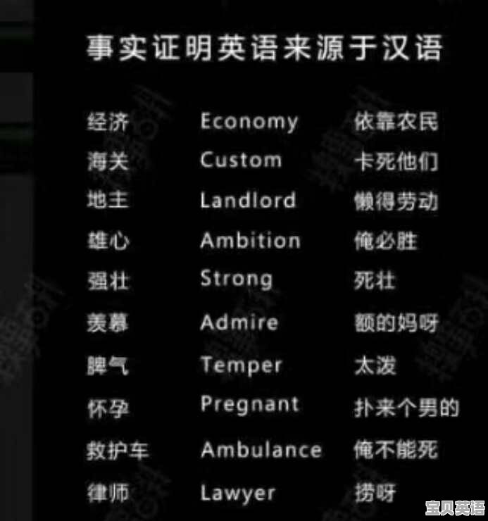 英语的类比法 - 宝贝英语