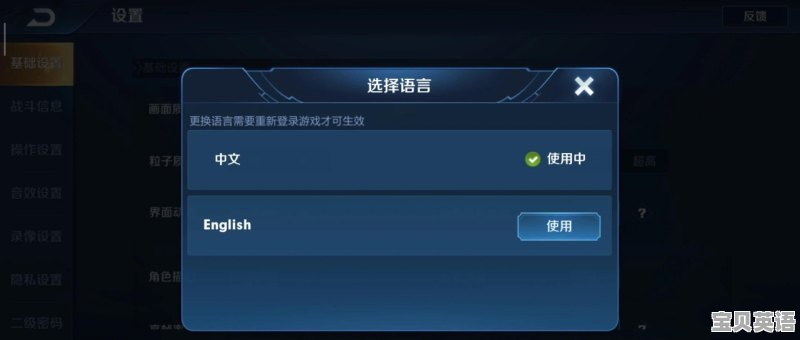 王者荣耀国际服的设置介绍 - 宝贝英语