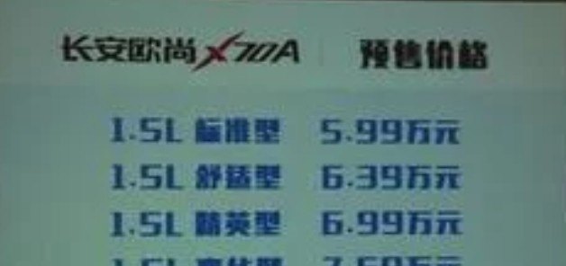 长安欧尚5x销量
