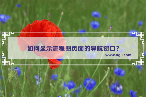 如何显示流程图页面的导航窗口？