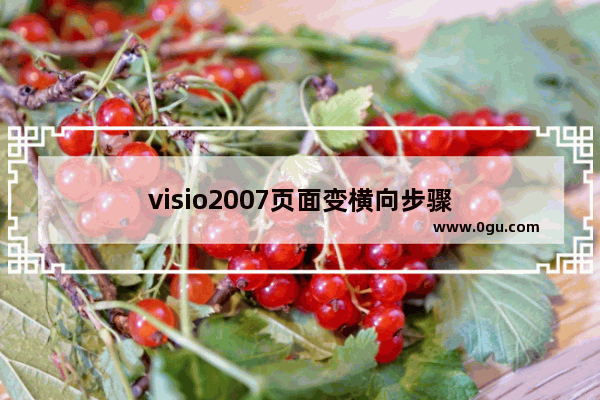 visio2007页面变横向步骤