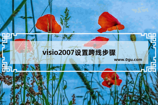 visio2007设置跨线步骤