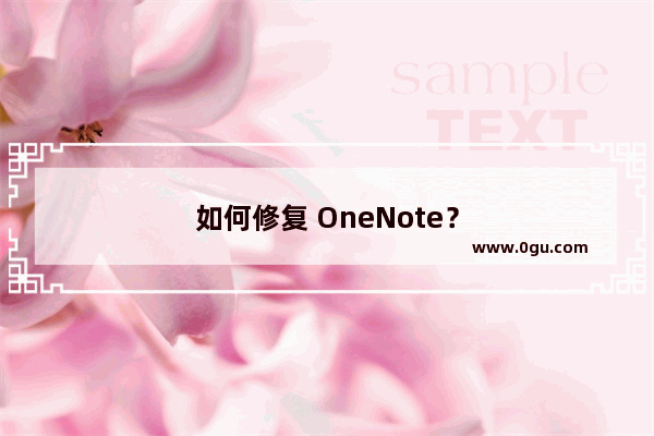 如何修复 OneNote？