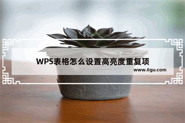 WPS表格怎么设置高亮度重复项