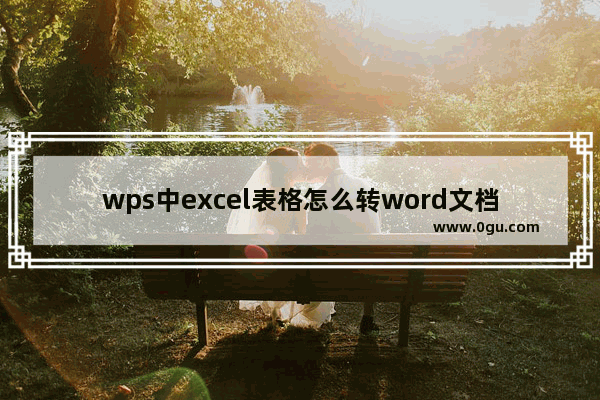 wps中excel表格怎么转word文档格式