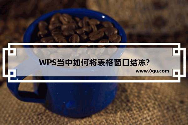 WPS当中如何将表格窗口结冻?