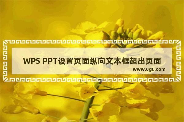 WPS PPT设置页面纵向文本框超出页面的解决方法