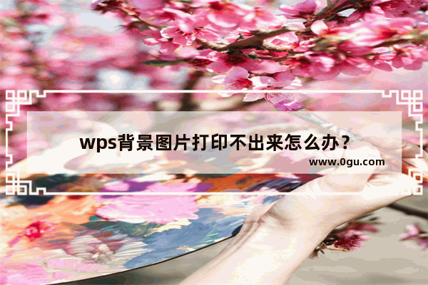 wps背景图片打印不出来怎么办？
