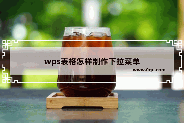 wps表格怎样制作下拉菜单