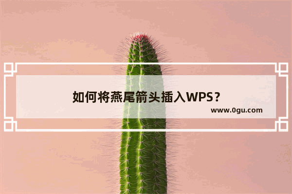 如何将燕尾箭头插入WPS？