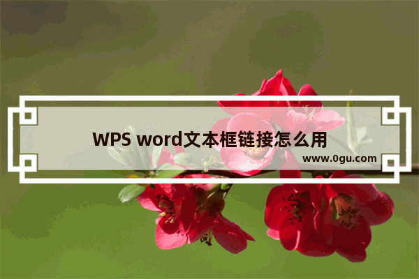 WPS word文本框链接怎么用