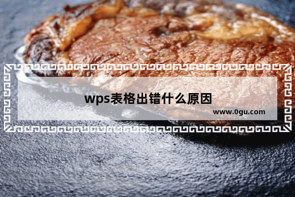 wps表格出错什么原因