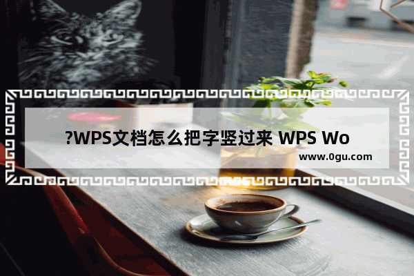 ?WPS文档怎么把字竖过来 WPS Word中让文字竖起来显示的方法教程