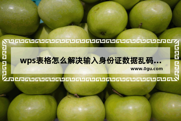 wps表格怎么解决输入身份证数据乱码的方法