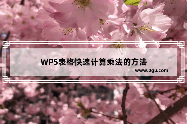 WPS表格快速计算乘法的方法