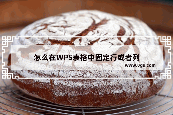 怎么在WPS表格中固定行或者列