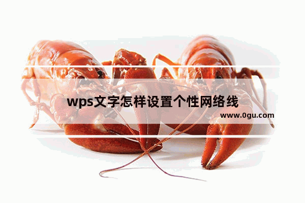 wps文字怎样设置个性网络线