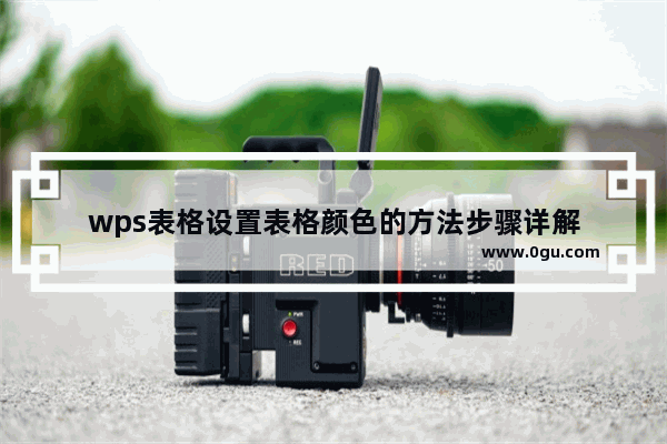 wps表格设置表格颜色的方法步骤详解