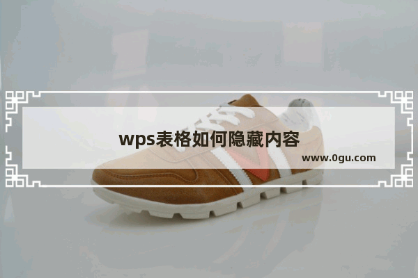 wps表格如何隐藏内容