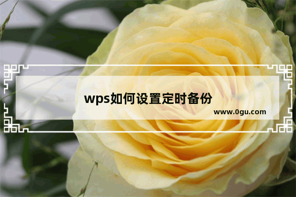 wps如何设置定时备份