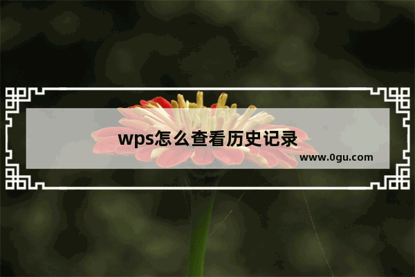 wps怎么查看历史记录