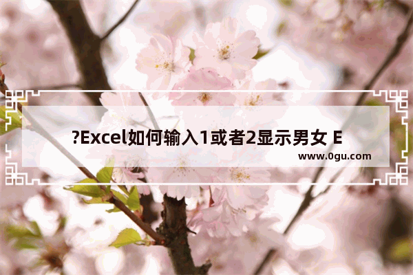 ?Excel如何输入1或者2显示男女 Excel表格中输入数字替换成男女的方法教程