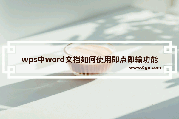 wps中word文档如何使用即点即输功能 wps中word文档即点即输功能的步骤