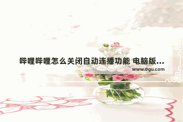 哔哩哔哩怎么关闭自动连播功能 电脑版哔哩哔哩关闭自动连播功能的方法