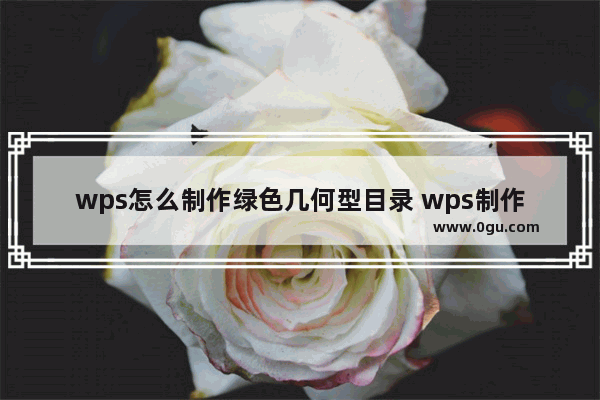 wps怎么制作绿色几何型目录 wps制作绿色几何目录的方法