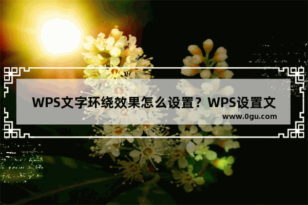 WPS文字环绕效果怎么设置？WPS设置文字环绕效果方法介绍