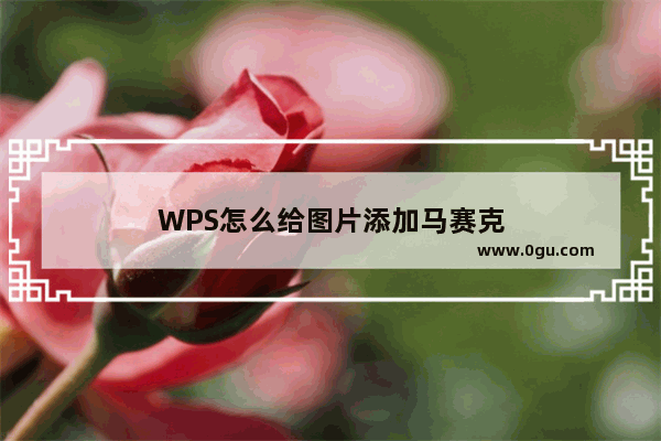 WPS怎么给图片添加马赛克