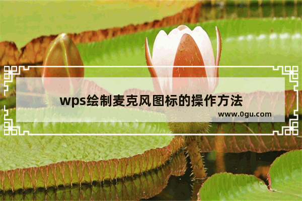wps绘制麦克风图标的操作方法