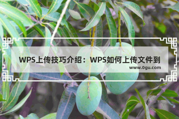 WPS上传技巧介绍：WPS如何上传文件到云文档？