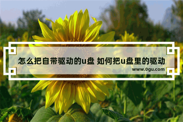 怎么把自带驱动的u盘 如何把u盘里的驱动装进电脑