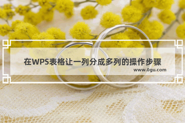 在WPS表格让一列分成多列的操作步骤