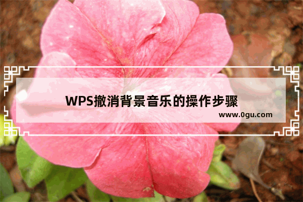 WPS撤消背景音乐的操作步骤