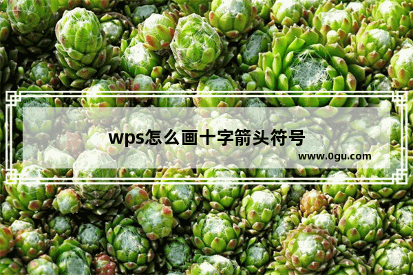 wps怎么画十字箭头符号