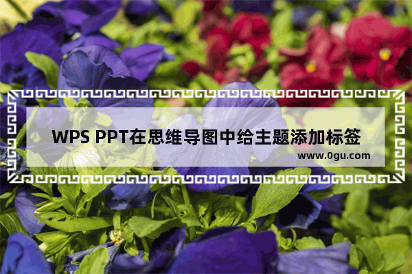 WPS PPT在思维导图中给主题添加标签的方法