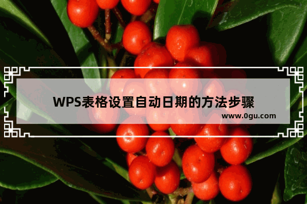 WPS表格设置自动日期的方法步骤