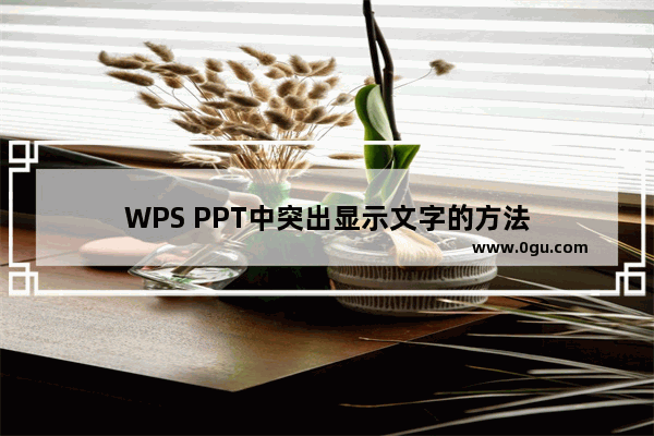 WPS PPT中突出显示文字的方法