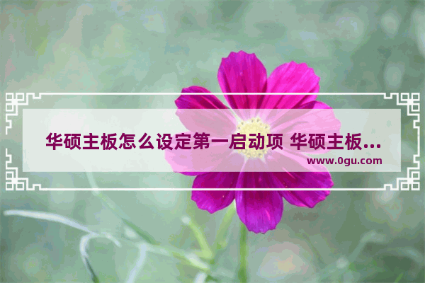华硕主板怎么设定第一启动项 华硕主板启动菜单怎么调整硬盘为第一启动